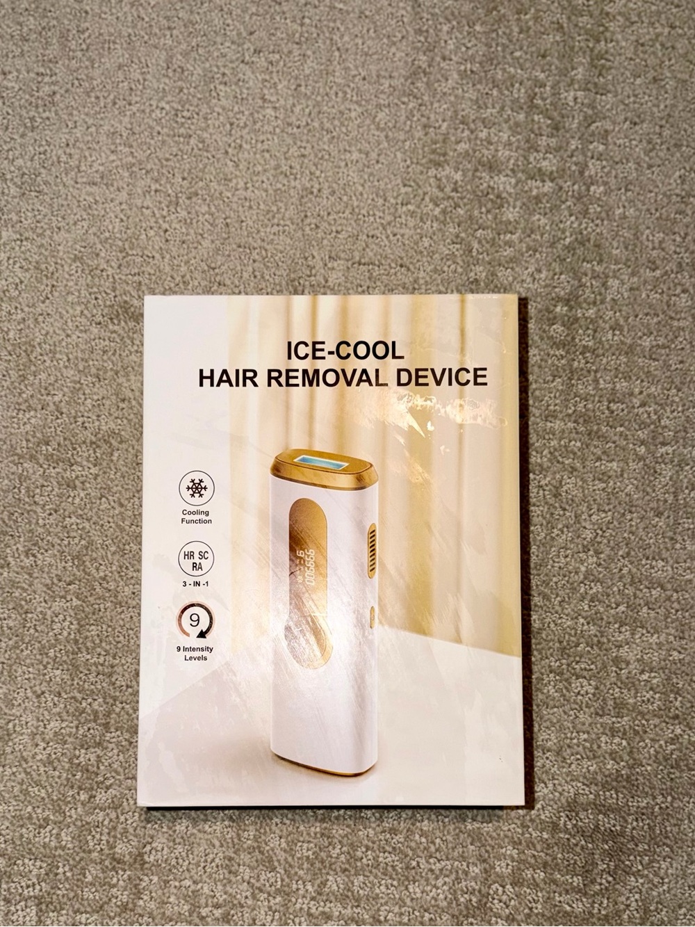ICE-COOL Hair Removal Device - White and Gold